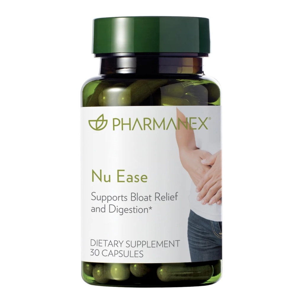 Nu Skin - Nu Ease Digetical Supplement Aver4; Bloating Relief, Dietary Supplement Alami 124; Natural Extracts, Non-Laxative 124; Antioksidant Supplemen, Gut Dut Agglement for Women (30 Capsules)