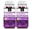 Glucosamin Chondroitin Gummies dengan MSM & Elderberry Ekstra Kekuatan - Dukungan Fleksibilitas, Suplemen Ammunian Antioksidant untuk Dewasa, Pria & Perempuan - 60 Chondroitin Gummies (2 Pack)