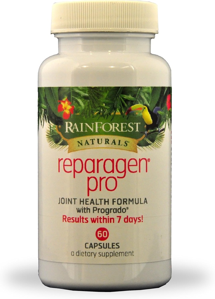 Rainforest NUtritionals Inc. Reparagen Pro 60 Capsules Clinically Proven Fast Acting All Natural Joint Health Suplemen