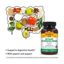 Country Life Betaine Hydrochloride dengan Pepsin, 600mg, 100 Tablet, Disertifikasi Gluten Bebas