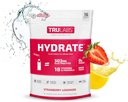 TRULABS Hydrate Strawberry Lemonade, Hidration Electrolite Powlyte Drink Mix, 16 Sticks. Zero Sugar, Only 5 Calories, 503mg Electrolite.