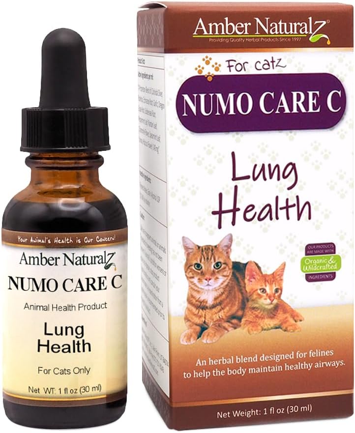Dukungan Respiratory Amber Numo Care C untuk Cats 124; Herbal Formula untuk membantu Mempertahankan Fungsi Lung Normal, Clear Airways, dan Immune Health