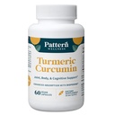 Pattern Wellness Turmeric Curcumin - 1300mg - 95% Curcuminoid dengan BioPerine £Black Pepper - Bersama, Cognitive & Imune Dukung - Tidak-GMO, Gluten Free - 60 Kapsul