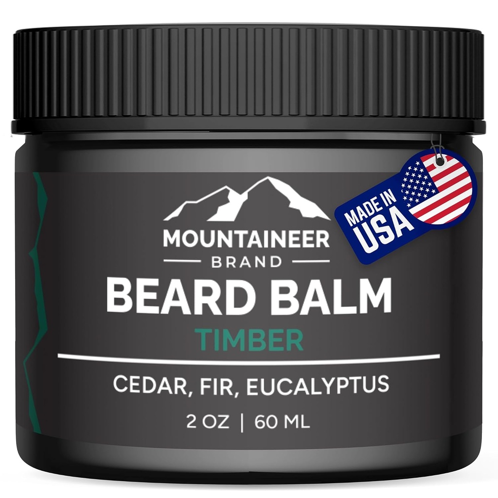 Mountaineer Brand Natural Beard Balm dengan Timber Scent 124; Scents Inspired by Nature 124; Beard Butter for Men 124; Leave in Condictioner 124; Hydrates, Soflens and Tames 124; Made in West Virginia 124z
