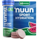 Nuun Sport Electrolite Tablet dengan Magnesium, Kalsium, Potasium, Chloride & Sodium, Gluten Free & Vegan, Watermelon, 8 Pack (80 Servings Total)
