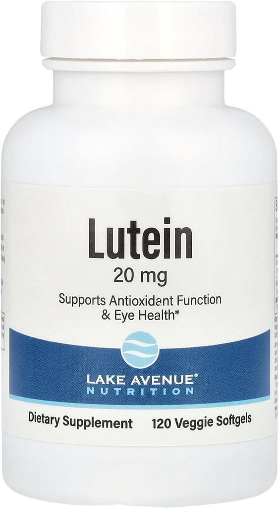 Danau Avenue Lutein - dengan Lutein & Léxanthin dari Marigold Extract - Dupport Antioxidant Activity & Eye Health - Vegetarian Friendly, Nun-GMO - 20 mg - 120 Veggie Softgels