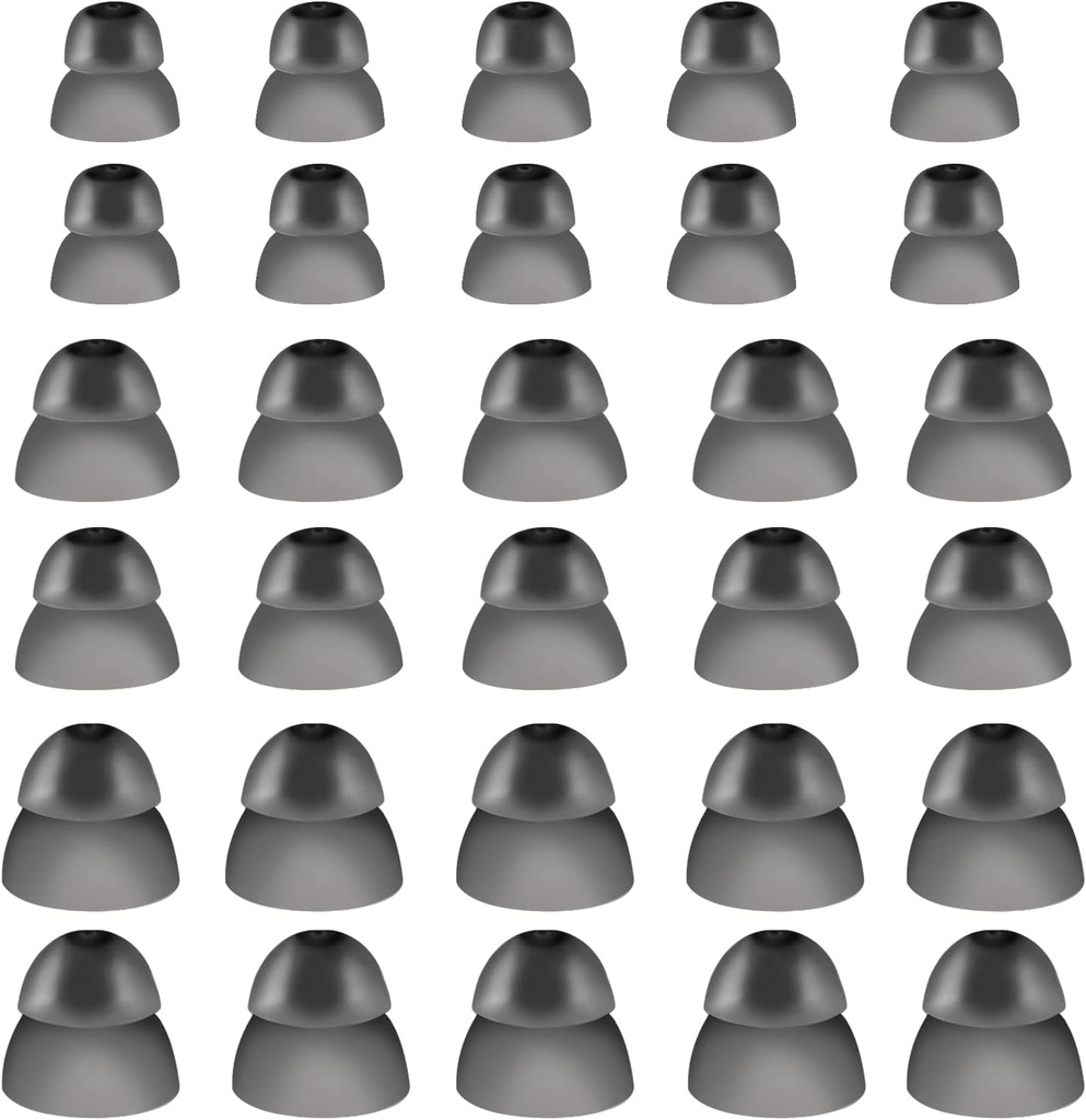 30 Pcs Silicone Hearing Aid Domes Hearing Aid Ave Domes Hearing Aid Power Domes Eps for Resund Sure Fit Style RIC RITE and Open FIT BTE Hearing Amplifier (Large, Medium, Small)