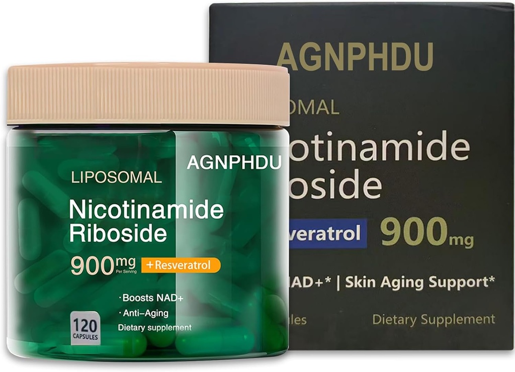 AGNPHDU- Lipomal Nicotinamide Ribside 120 Capsules Reveratrol, Quercetin