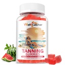 Suplemen Wanita Pria Tanning - Setiap hari Gumi Tanning Gula Bebas dengan Attaxanthin Beta- Carotene L-Tyrosine Lycopene Natural Self Tanner untuk Kesehatan Skin & Sensitivity Vegan Non GMO 60CT