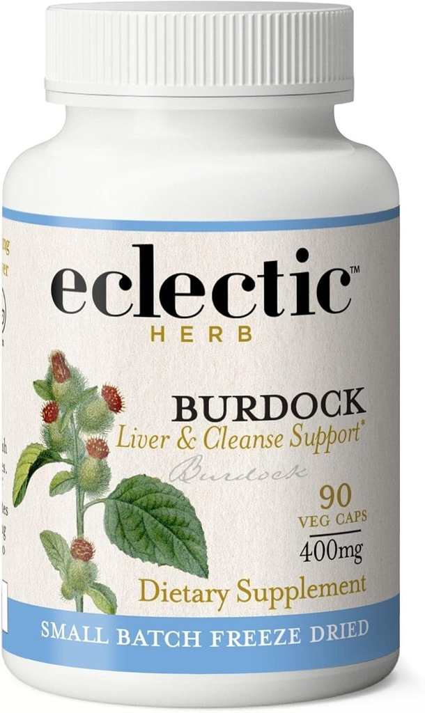 ECLECTIC INSTITUTE Raw Fresh-Dry None-GMO Burdock 14; Digetical Dugs 12490 CT (400 mg)
