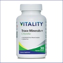 Vitalitas Trace Mineces + Chlorella - 30 Days / Capsules- Kanada - Membuat Spectrum Penuh Kompleks Mineral 124; Manganese, Zinc, Selenium & Lebih 124; Menyediakan Energi dan Kepunisan. Vegan, Allergen- Bebas.