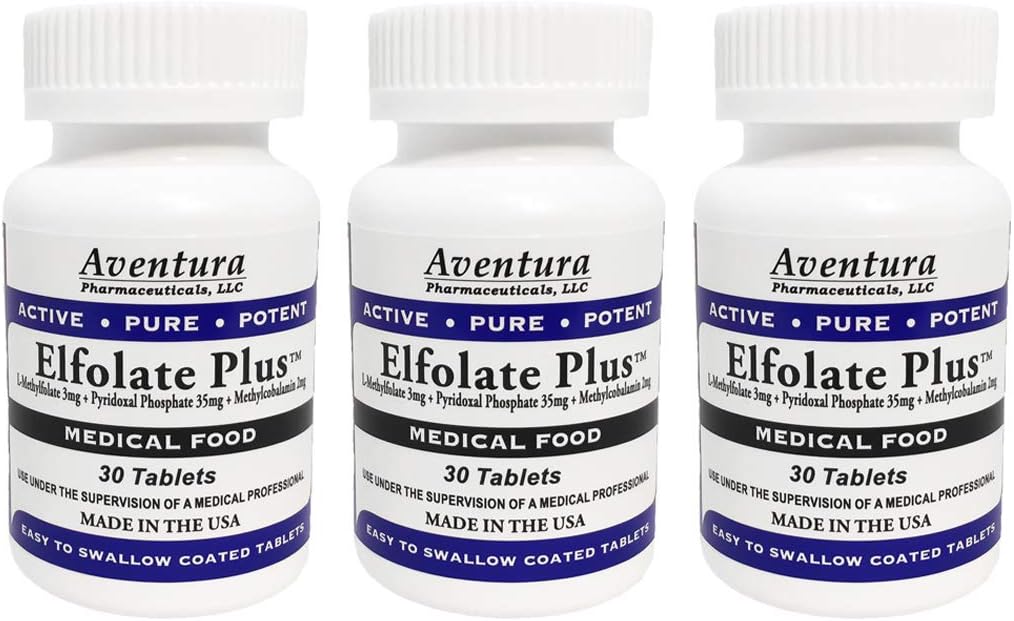 Ditambah £3mg 3 Pack L- Methylfolat Methyl Memthellfolate Medical Food Supplement Professional Professional Energy Preactive Enable 30 tablet