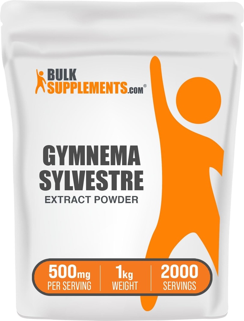 BulkSuplements.com Gymnema Extract Powder - dari Gymnema Leaf, Gymnema Sylvestre Extract - Gymnema Powder, Herbal, Gluten Free - 500mg per Serving, 1kg (Paket 1)