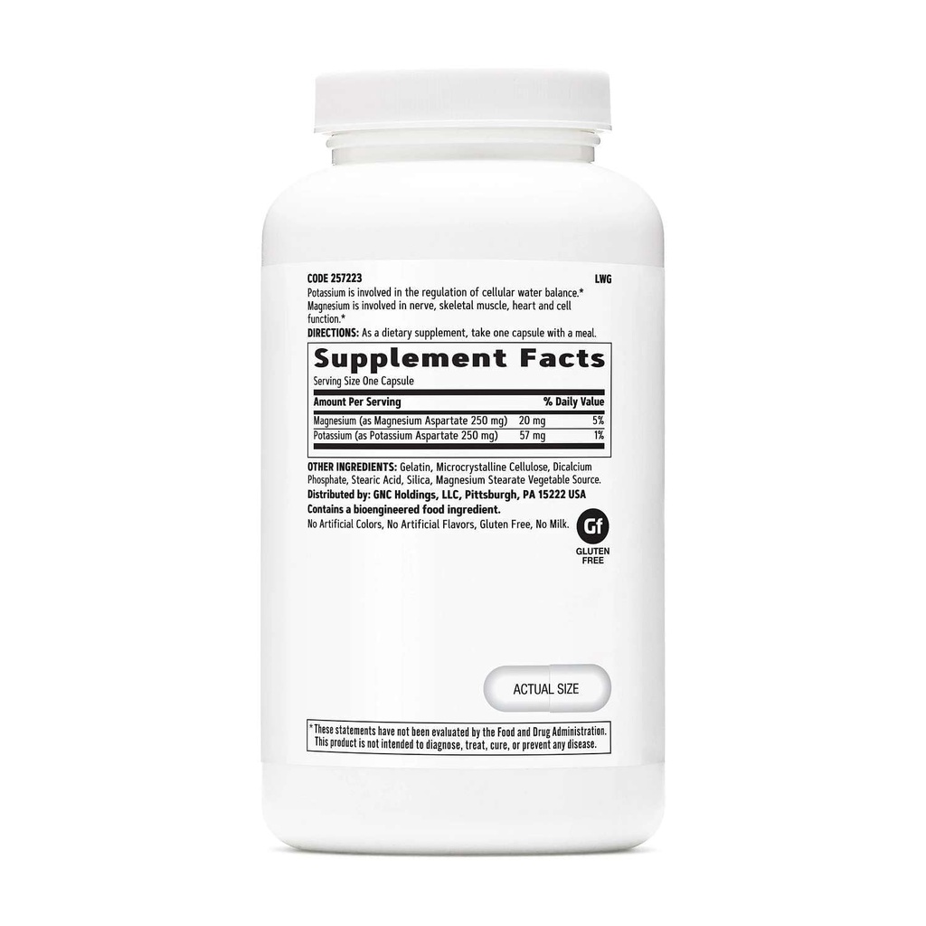 NBC Potasium dan Magnesium Aspartate 250mg Suplemen, Membantu Regulasi Saldo Air, 240 Hamba