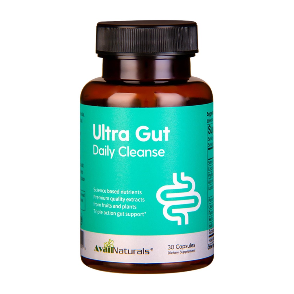 Availleals Ultra Gut Daily Cleanse 15 Day Cleanse- with Senna Leaf Extract, Cassia Seed, 2,5 Milyar Progories & Dietary Fiber £30 Capsules