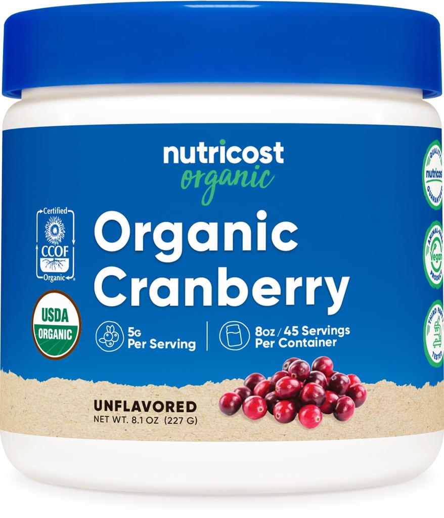 Nutricost Organic Cranberry Powder, 8 oz, 5G per Serving