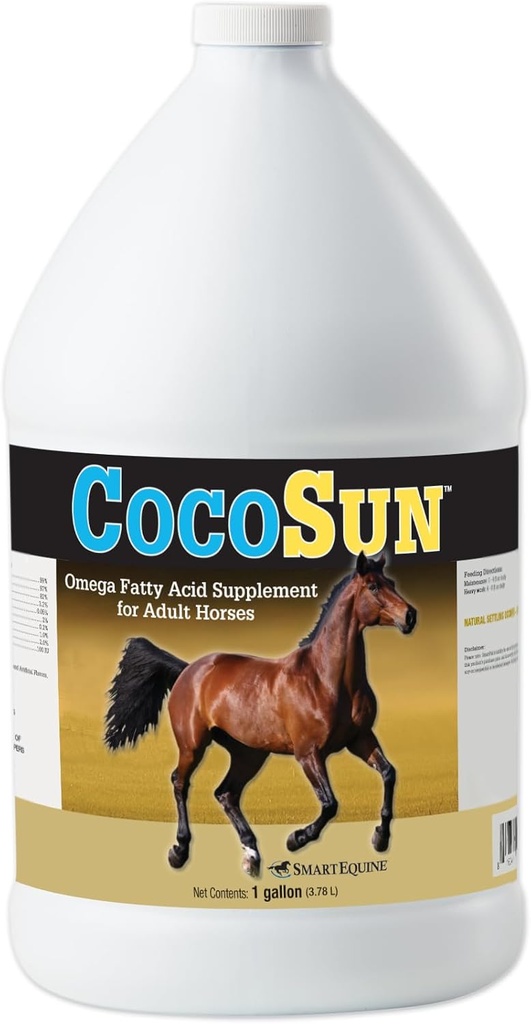 Oil Omega Horse Supplemen Omega 124; Omega 3, 6, 9 Suplemen Ideal untuk Healthy Skin & Shiny Coats 124; Suplemen Kuda Weight Gain 124; 1 Gallon