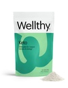 Welthy Keto Power dengan BHB Salts untuk Ketosis dan Energi Instan, Strawberry Natural Kiwi Flavor, 10.58 oz