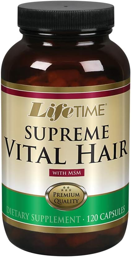 Rambut Tertinggi LIFETIME Vitamin 124; Mendukung Rambut sehat, Nails & Skin 124; Biotin, MSM, Vitamin B, C, & A, Zinc, Horse & More Capsule, 120 Capsule, 30 Serving