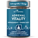 Vitalitas Cortisol Suplemen - Fight Fatigue, Feel Calm & Balanced - Healthy Cortisol, Focused Energy, Adrenal Dukungan - Ashwagandha Suplemen dengan Rhodiola, L-Tyrosine, Holy Basil - 60 Veg Capsules