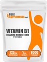 BulkSuplements.com Busur Mononitrat Thiamine - Vitamin B1 Powder, Thiamine B1 Tambahan - B1 Vitamin, Gluten Bebas, 125mg per Serving, 1kg (2.2 pon) (Paket 1)