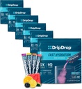Paket Hidration DripDrop - Paket Keanehan Tebal - Last Serve Electrolytes Powder Minum Mix - Semangka, Berry, Lemon, Orange - None-GMO, Gluten Bebas, Vegan - 192 Tongkat