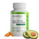5-in- 1 Vitamin D3 2000LU + K2Vitamin K2 dengan Turmeric dan COQ10 - dengan Powder Avocado untuk Absorpsi Enhanced - Heart, Bone, Cellular Kesehatan Dukungan