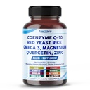 Koenzim Q-10 Rice Yeast Merah Quercetin Magnesium Malate, Glycinate, Citrate - Dibuat di Amerika Serikat