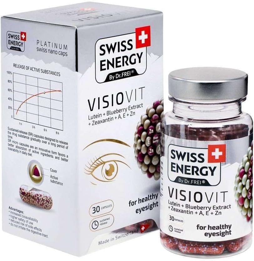 VISIOVIT Lutein + Blueberry Extract, for Healthy Vision, 30 substanding-Rilis Kapsul