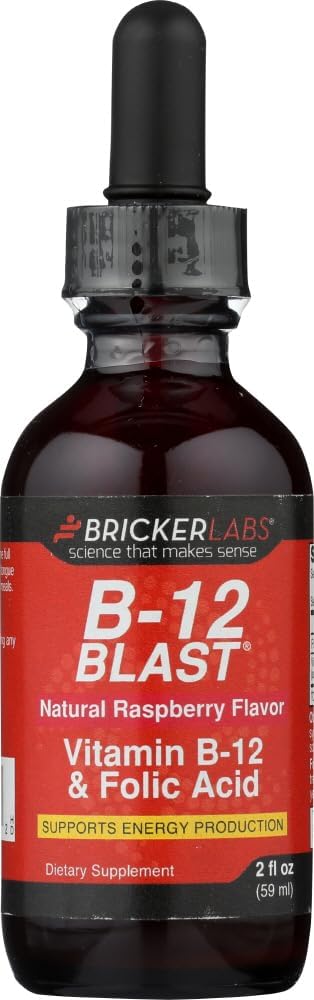 StarSun Depot Bricker Labs B-12 Blast, Raspberry - 2 Oz (Pack of 1) Gambar May Vary