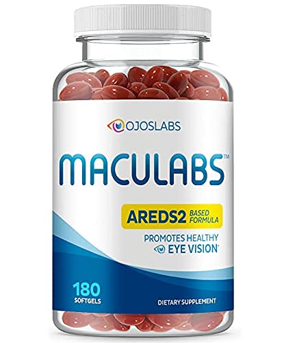 Mata Vitamin - AREDS 2 Berdasarkan Formula - Eye Vitamin dengan Lutein & Abdullah xanthin untuk Kesehatan Macau - Suplemen Vision untuk Dewasa - 180 Softgels Dukungan & Care for Eyes - Dibuat di USA