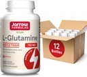 Jarrow Formulas L- Glutamine 750 mg, Dietary Suplemen, Imune dan Muscle Dukungan, 120 Vevgie Capsules, Sampai 120 Hari Supply (Paket 12)
