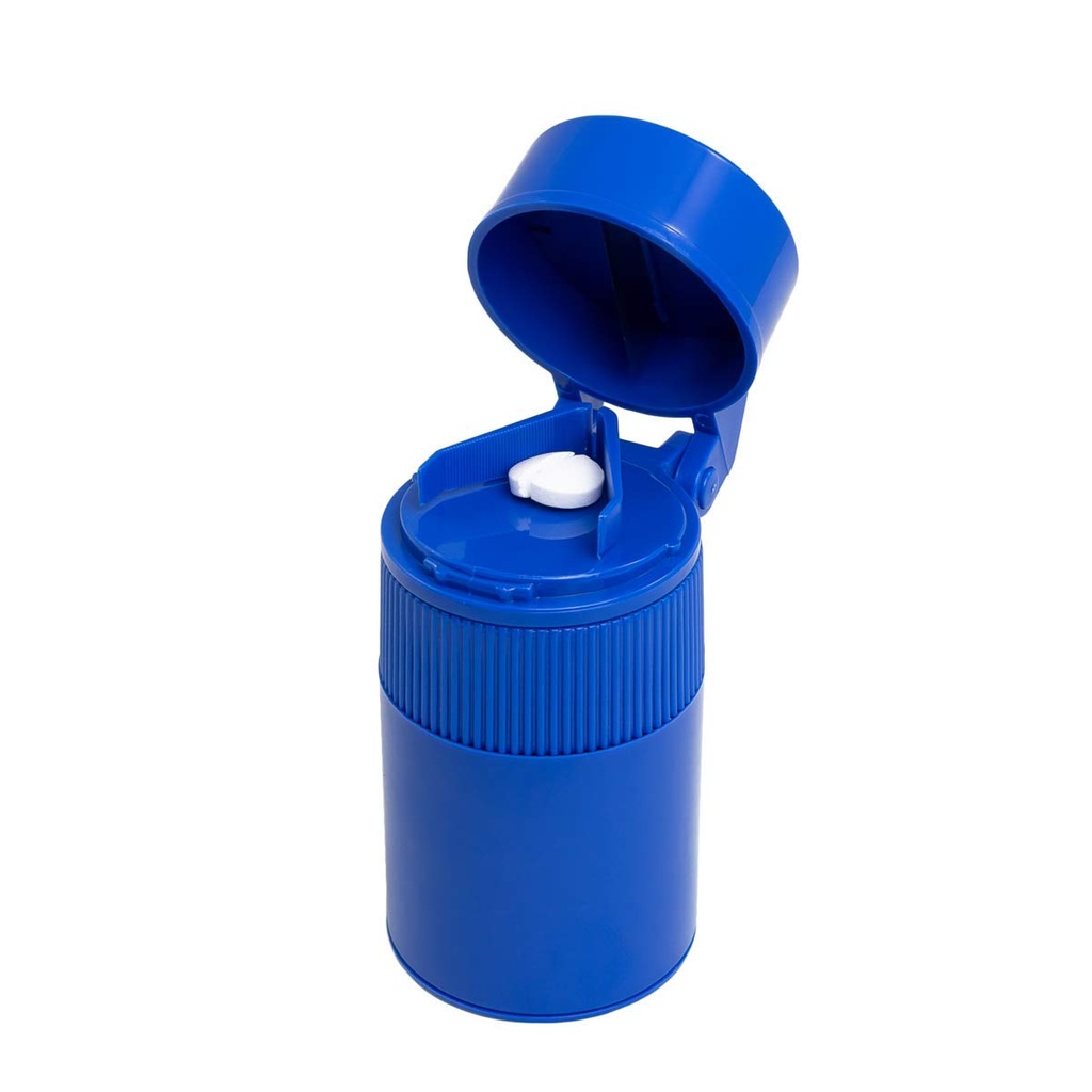 EZY DOSE Pill Crusher dan Cutter for Dogs and Pets, Daily Cuts, Safely Cuts and Crushes Pills, Vitamin dan Tablet, Accurate and Easy Cutting, Great for Hiding Medication in Treats, Blue, BPA Free