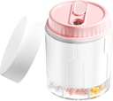 Weekly Travel Pill Organizer, Daily Supplement Organizer with 7 Large Comments, Pill Box Case Easy to Use, Large Vitamin Dispenser, Multifunction Pill Hold for Medication (Pink)