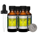 Lugol 's Iodin / 2% Solution / 4 Oz dalam Four Amber Glass Bottles / Free Droppers / USA