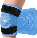 Pack Es APEXUP untuk Relief Pain Knee, Large Recontinable Wrap Setelah Operasi, Fleksible Gel Cold Pack for Injuries, Relief Pain for Back, Shoulder, Elbow, Ankle (Blue, L, 1PK)