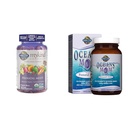 Garden of Life Organics Prenatal Gummies Multivitamin dengan Vitamin D3, B6, B12 & Oceans Mom Prenatal Oil DHA, Omega 3 Fish Oil Supplemen - Strawberry, 350m