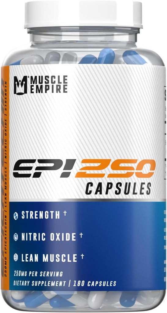 Epicatechin Extract Capsules 124; EPI 250mg 124; 180 Pill Count 124; Pendukung Perkembangan Muscle Lean, Nitric Oxide Booster & Myostatin Inhibitor