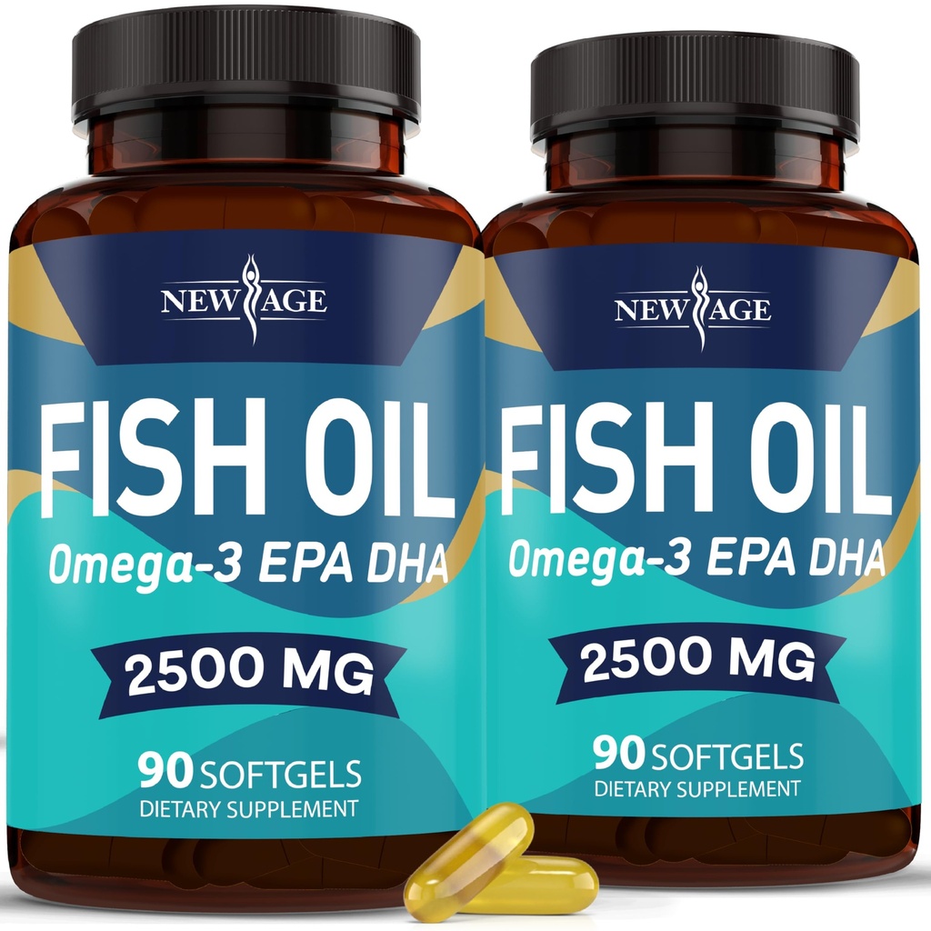 Tambahan Minyak Ikan 2500mg New Aage Omega 3 Tambahan Non GMO