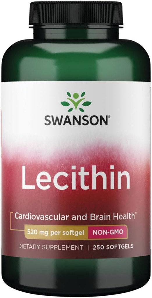 Swanson Lecithin Non- GMO 520 Juta 250 Sgels