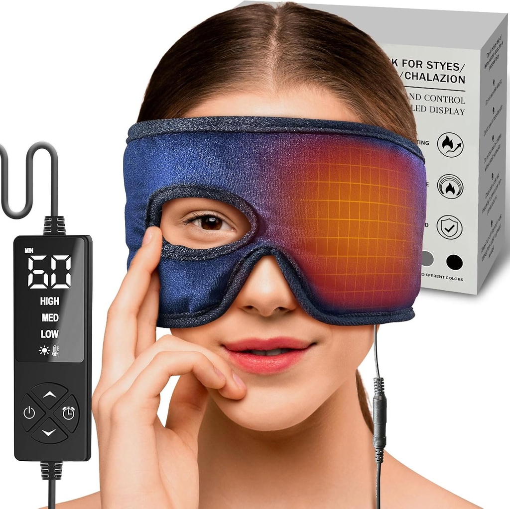 Sticro Electric Stye Eye Compress Hoover for Stye Eye Treatment with Eye Hole, Moist Heat for Stye Chalazion Blepharitis Relief for Left / Right Eye Irritation