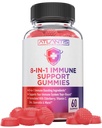 Nutres Atlantis 8-in- 1 Hamilune Dukungan Gummies dengan Elderberry 124; Suplemen Ammune dengan Elderberry, Quercetin, Zinc, Vitamin C - Senjata kekebalan untuk Dewasa & Anak-Anak - lezat Flavor - 60 Count