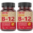 Deva Vegan Vitamin B12 Quast Dissolve Suplement - Once- Perday Complex with 1000 Mcg Methylcobalamin B12, Acid Folic, B6 - Lemon Flavor - 90 Dissoltable Tablets, 2 - Pack