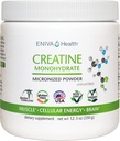 Eniva Health Creatine Monohydrate Powder, Amino Acid, Micronized Powder, 70 Servings 5 G 12.3 oz, Dukungan Otot, Pertumbuhan Otot, Energi Cellular, Fokus Kognitif, Ultra- Murni, Tingkat Farmasi