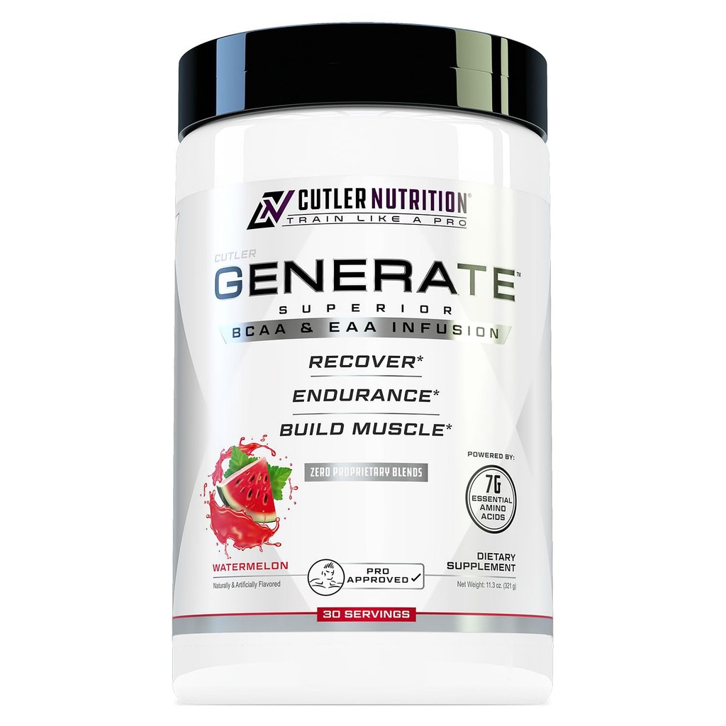 Hasilkan EAA dan bedak BCAA: Best Post Workout Recovery Drink dan Branched Chain Acids Suplemen dengan Estile Amino Acids, 5g BCAAs, 2g Eas untuk Lean Muscle Mass 124; Watermelon, 30 Servis