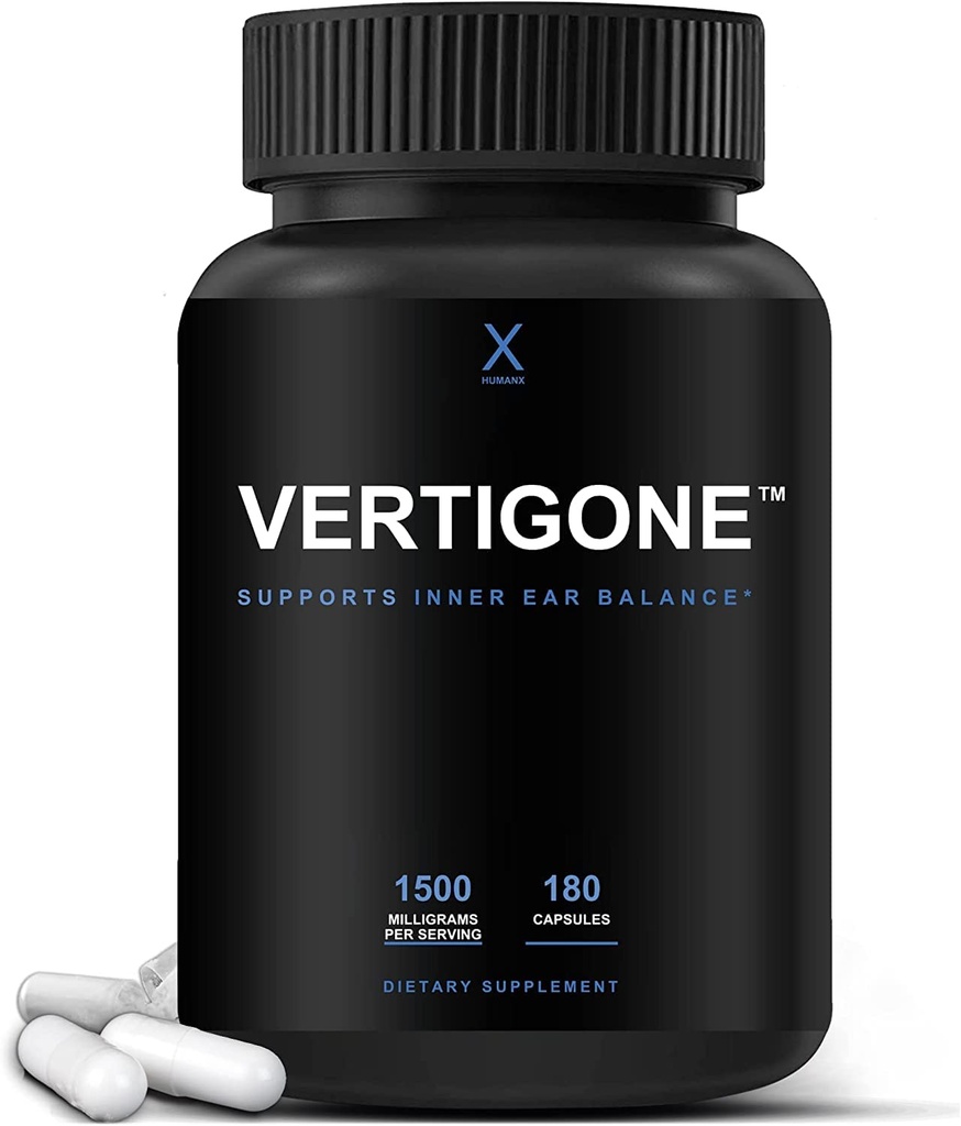 HUMINX VertiGone - Vertigo Relief - Waktu Diuji Ingregents - Penentuan Alami Inner Suplemen - Mengembalikan Dizzy, Nausea, Spinning & Swaying Sentions - Non GMO - Dizzy Aid Pills