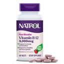 Natrol Vitamin B12 5.000 mcg, Quast Dissolve Vitamin B12 Supplemen Sistem Gugup Sehat dan Metabolisme Energi, 100 Tablet, Sampai dengan Tambahan 100 Hari
