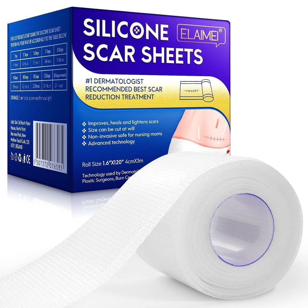 Baru Transparent Scar Sheets (1.6 "x 120" Inch - 3M), Scar Tape, Scar Strips, Recontinue, Scar Removal Professional Section for C- Section, Pembedahan, Pembedahan, Keloid, Acne et, Scar Patch.