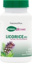 NaturesPlus Herbal Actives Licorice (DGL) 500 mg - 60 Capsules, Paket 4 - Pendukung Diadolle Sehat & Overall Well- Vegetarian, Gluten Free - 240 Total Servings