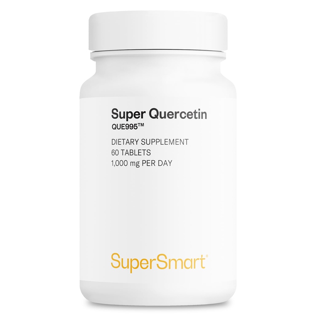 Supersmart - Super Quercetin 1000mg per hari (Patented QU995) - Suplemen Quercetin Tinggi - Natural Bioflavonoid 124; Non- GMO & Gluten Free - 60 tablet